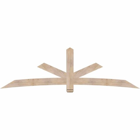 Ekena Millwork Alberta Smooth Timber Gable Bracket, Douglas Fir, 108"W x 31 1/2"H x 1 1/2"D x 5 1/2"F, 7/12 Pitch GBW108X31X0206ALB00SDF